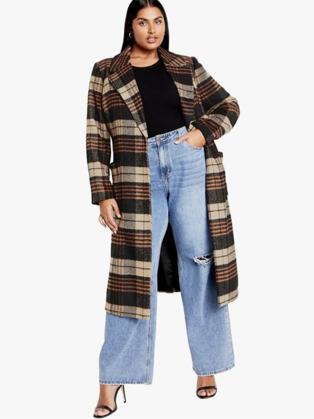 City Chic | Alani Coat - Camel | Great Condition | Size 24 |